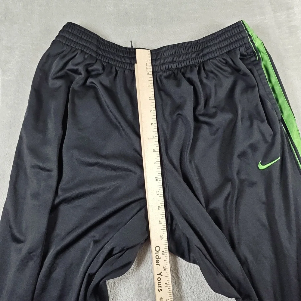 Nike Track Pants Mens XL Black Side Stripes Jogger Ankle Zip Basketball Y2K